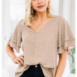 The Mint Julep New Levels Coffee Brown Top